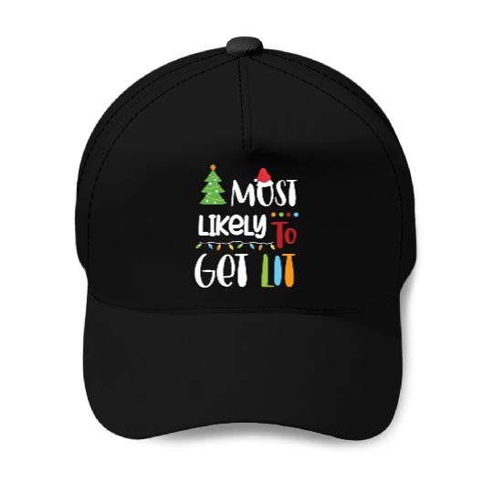 Xmas Quote, Funny Christmas Quote, Santa Claus Baseball Caps
