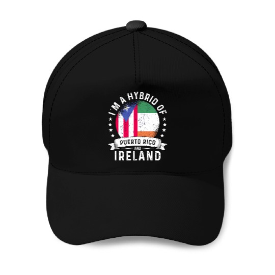 Puerto Rico Flag Ireland Grown Country Flags Baseball Caps