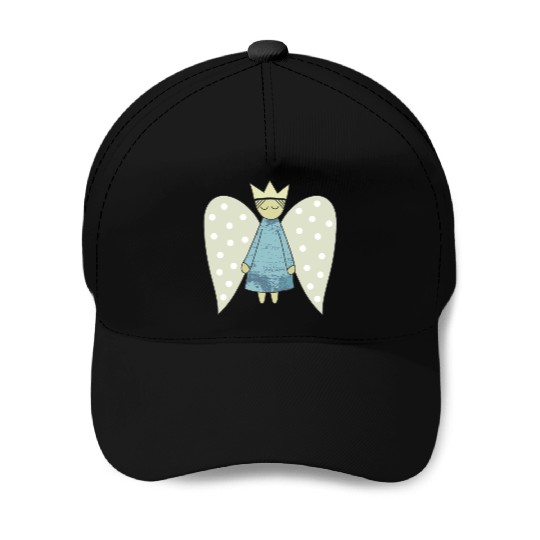 The Flight of the Christmas Angel Baseball Caps