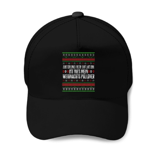 Funny inflation christmas saying Baseball Caps