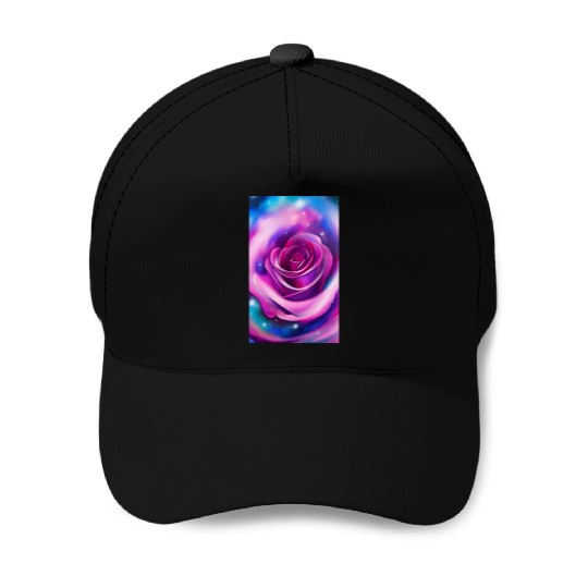 Galaxy rose Baseball Caps