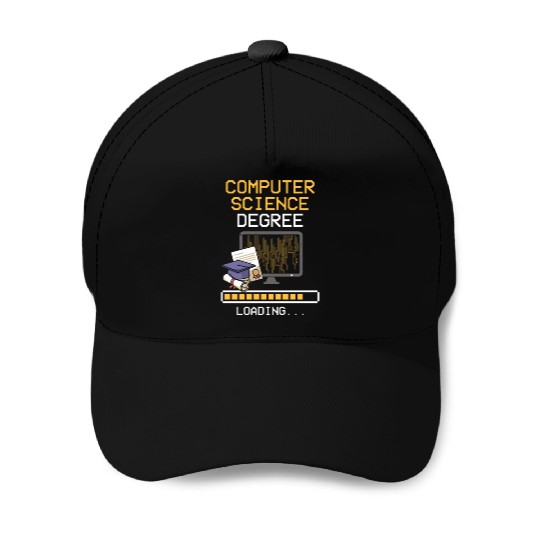 Computer Science Degree Loading Major Bachelor Mas Baseball Caps