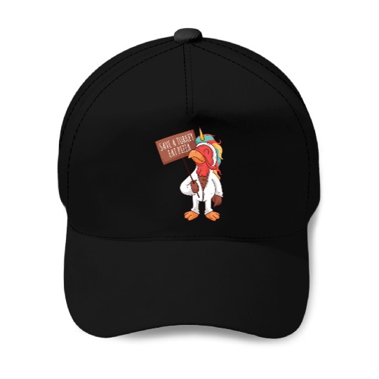 Save A Turkey Eat Pizza Baseball Caps