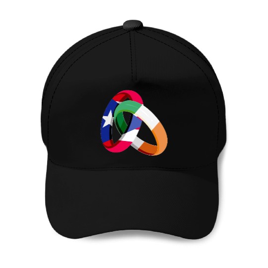 Puerto Rico Flag Ireland Ring Marriage Wedding Baseball Caps