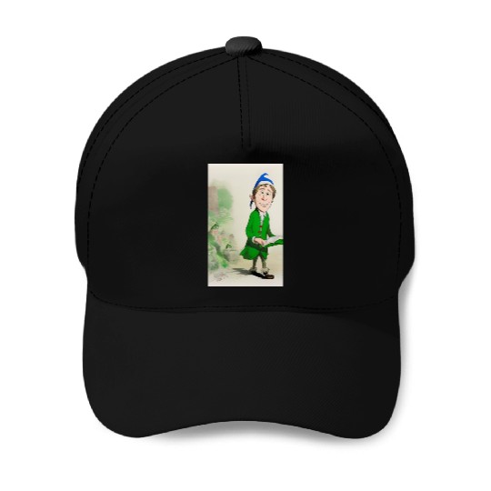 Elf with a book Baseball Caps