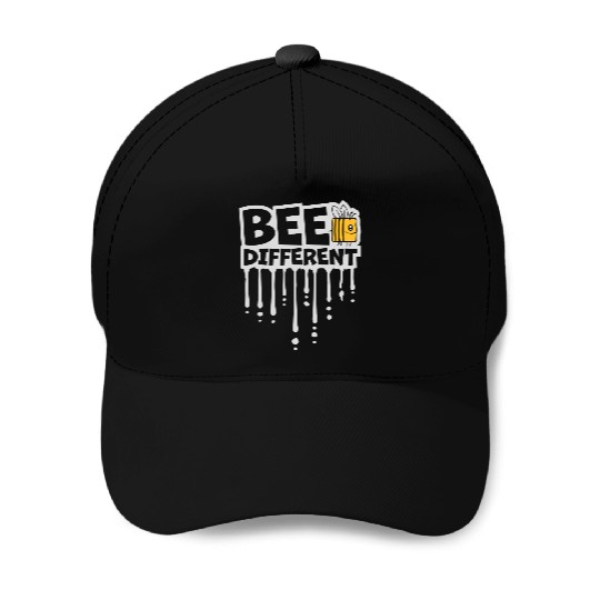 bee different saying quote Baseball Caps