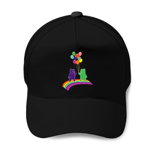 Kidcore gummy bears balloons rainbow colors gift Baseball Caps