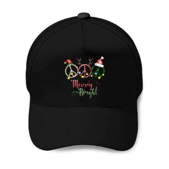 Xmas Christmas Stay Merry and Bright Baseball Caps
