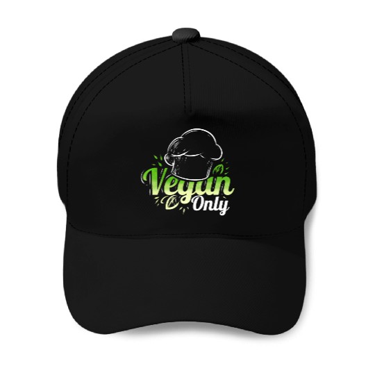 Chefs Hat Cooking Only Veggies For Vegetarian And Baseball Caps