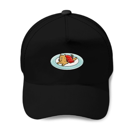 Yorkshire Terrier Nigiri Sushi Baseball Caps