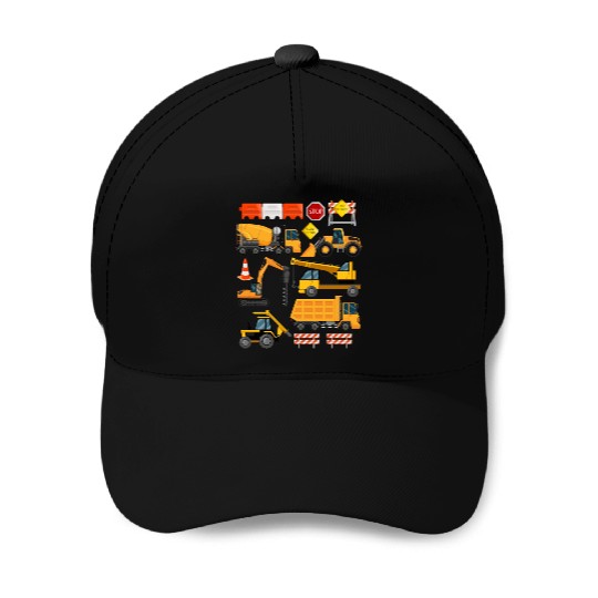 Construction Payloader Tractor Dumptuck Baseball Caps