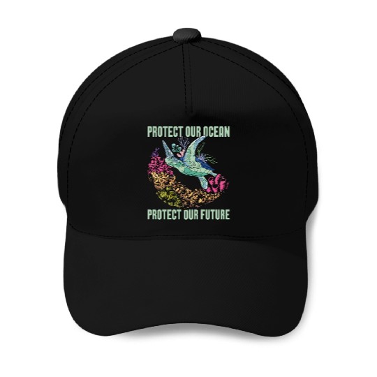 Marine Biology Protect Our Ocean Loves Marine Life Baseball Caps