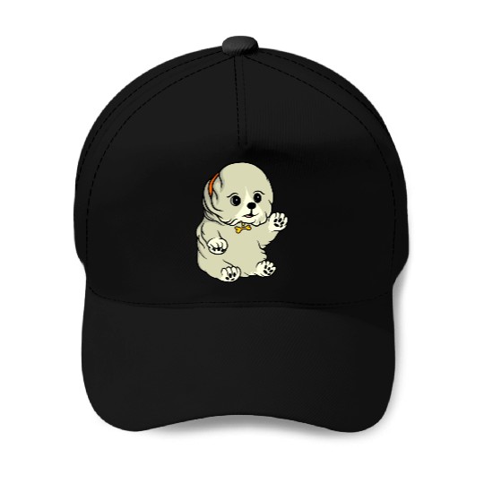 Cute Gray Puppy Funny Dog Pet Lover Gift Ideas Baseball Caps