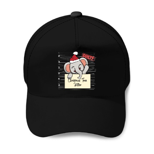 Elephant christmas funny prison Baseball Caps