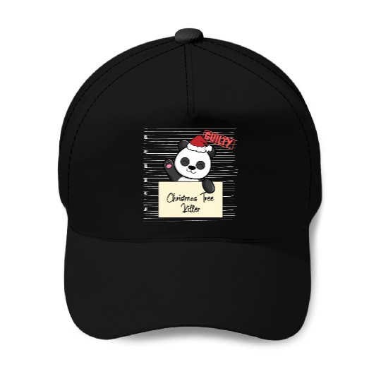 Panda christmas funny prison Baseball Caps