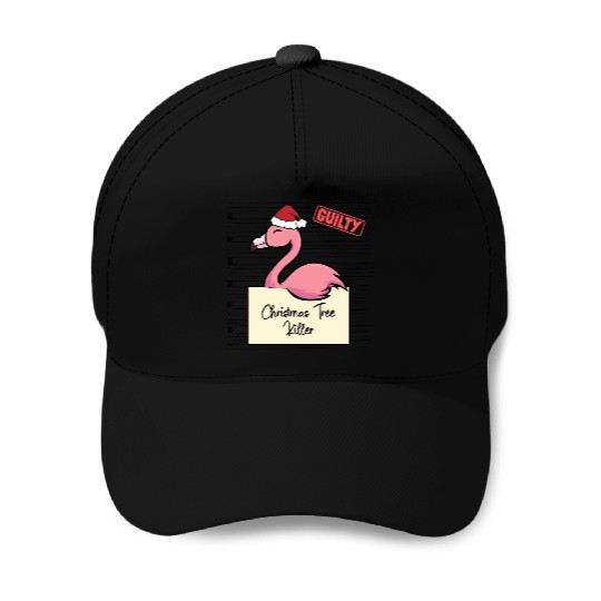 Flamingo christmas funny prison Baseball Caps