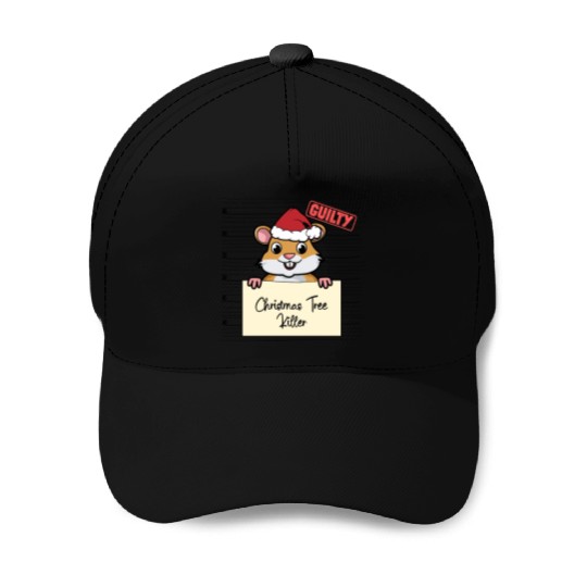 Hamster christmas funny prison Baseball Caps