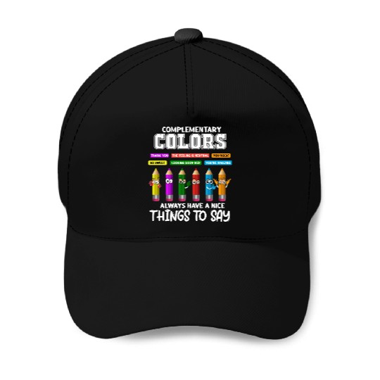Complementary Colors Pun Artist Art Teacher Baseball Caps