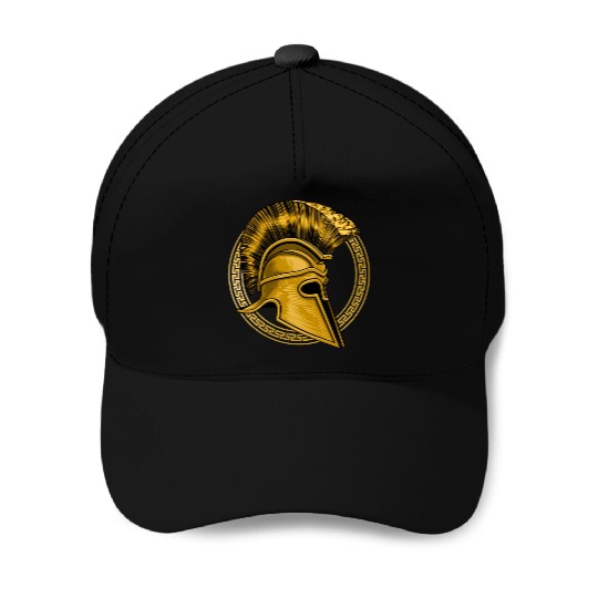 Gold Gladiator Sparta Greek Gym Workout Baseball Caps