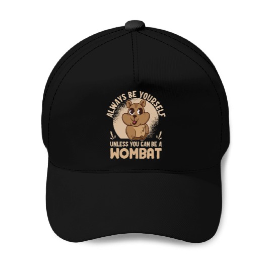 Native Australian Animal Lovers Cute Wombat Baseball Caps
