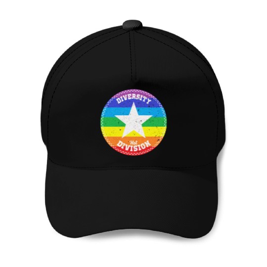 Diversity not Division Peace Love Inclusionn Human Baseball Caps