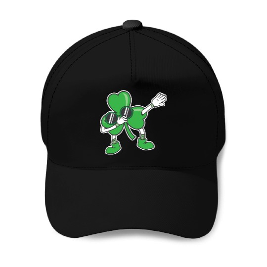 Dabbing Shamrock St Patrick's Day Lucky Clover Baseball Caps
