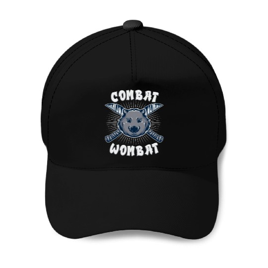 Combat Wombat For A Wombats Lover Baseball Caps