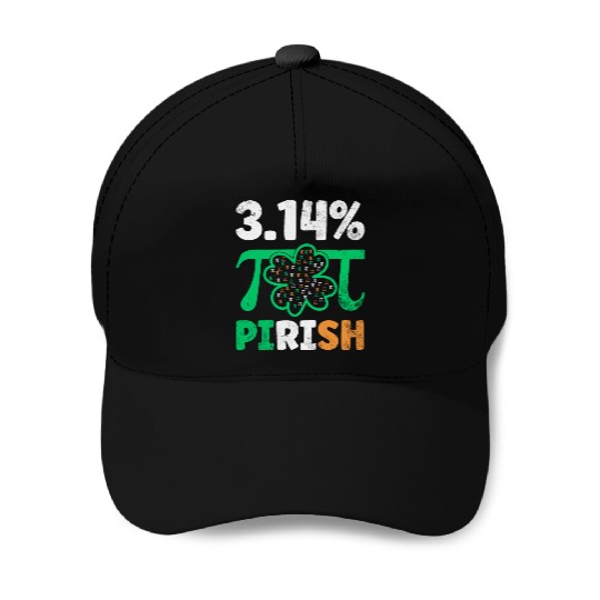 3.14% PIrish Funny St. Patricks Math Geek Pi Day Baseball Caps