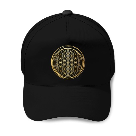 Flower of life Gold Baseball Caps