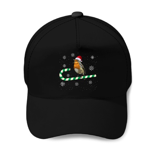 Robin Bird Watching Redbreast Birding Christmas Baseball Caps