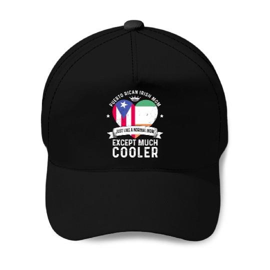 Puerto Rico Flag Ireland Mom Mothers Day Women Baseball Caps