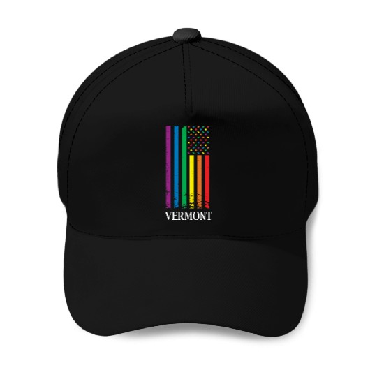 Vermont Pride Month Pride Flag LGBT Community LGBT Baseball Caps