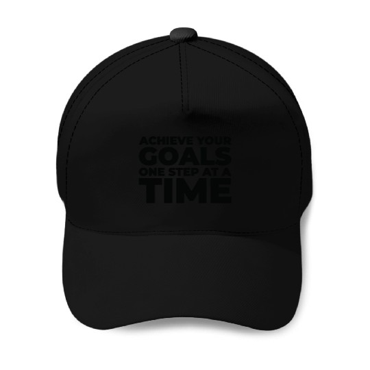 Goal Typography Life Quotes Positive Message Baseball Caps