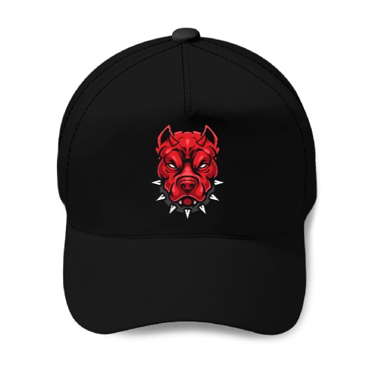 Devil pitbull dog Baseball Caps