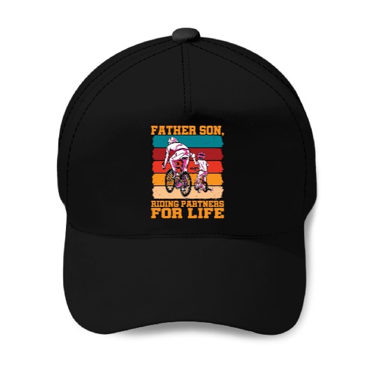 Father Son, Riding Partners For Life Baseball Caps