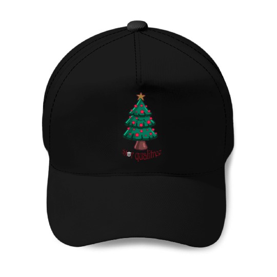 Christmas tree-star qualitree Baseball Caps