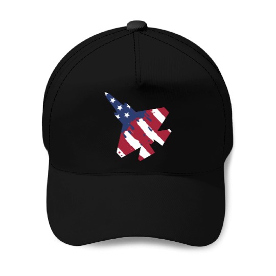 F-35 Lightning Military American Painted Flag Jet Baseball Caps