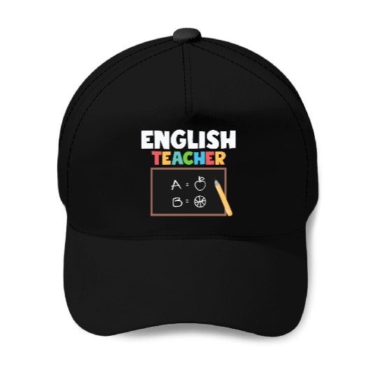 English Teacher Language Grammar Baseball Caps