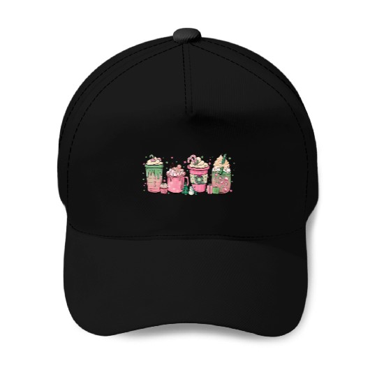 Hot Chocolate Cup Peppermint Mocha Baseball Caps