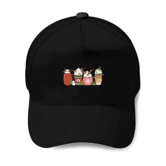 Hot Chocolate Cup Peppermint Mocha Baseball Caps
