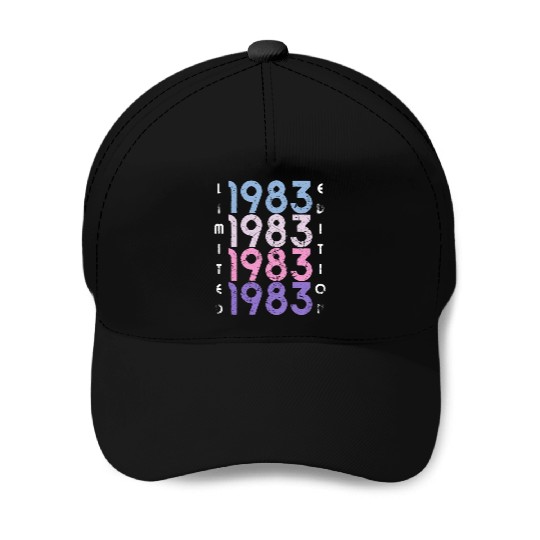40 Years Vintage 1983 Retro 40th Birthday Baseball Caps