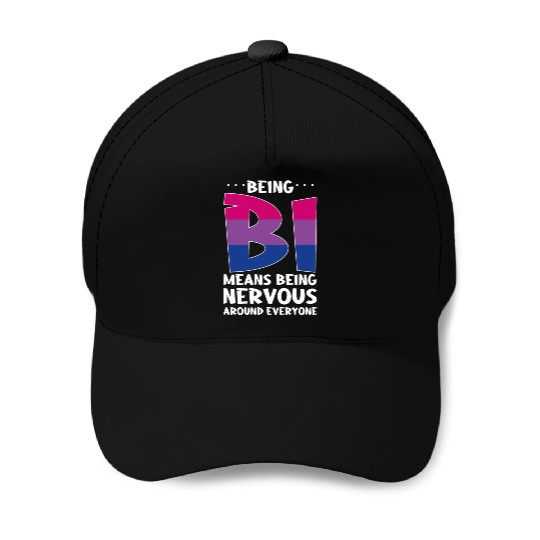 Being Bi Bisexual Pride Kawaii Cat Baseball Caps
