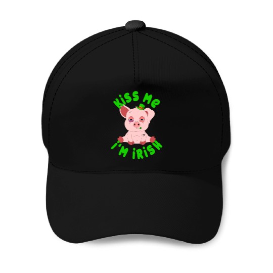 St Patricks Day Year of the Pig Shenanigan Piglet Baseball Caps
