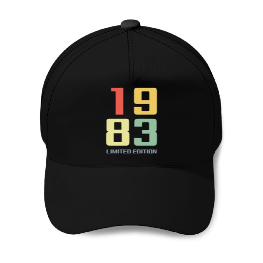 40 Years Vintage 1983 Retro 40th Birthday Baseball Caps