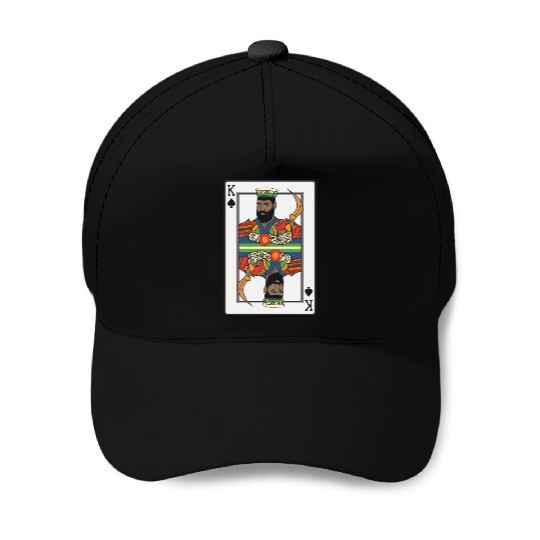 King Spades African American Card Halloween Baseball Caps