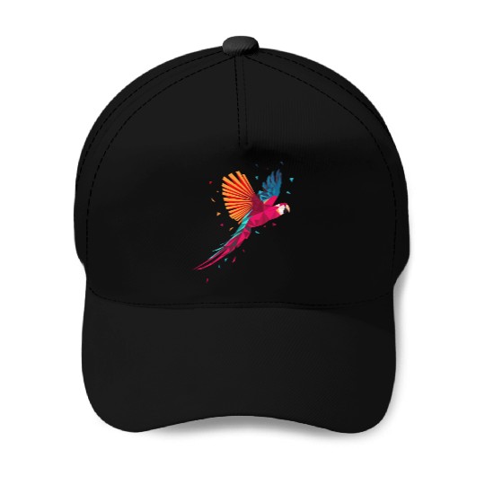 Macaw Parrot Geometric Bird Parakeet Ornitholog Gi Baseball Caps