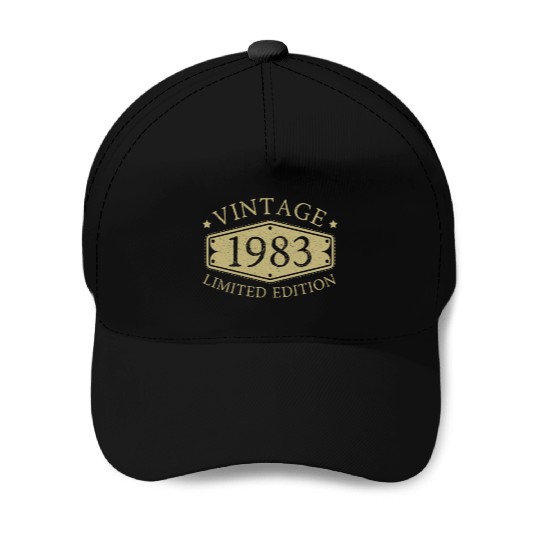 40 Years Vintage 1983 Retro 40th Birthday Baseball Caps