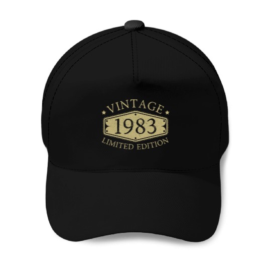 40 Years Vintage 1983 Retro 40th Birthday Baseball Caps