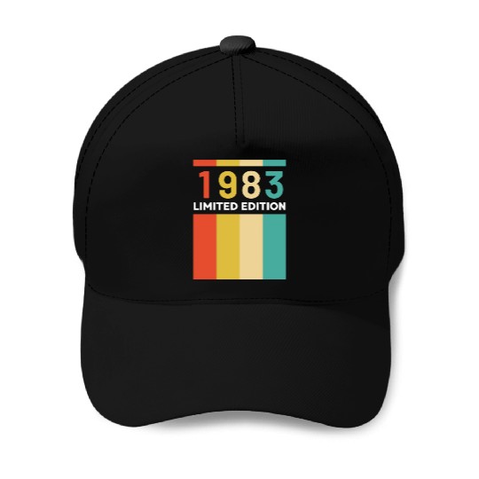 40 Years Vintage 1983 Retro 40th Birthday Baseball Caps
