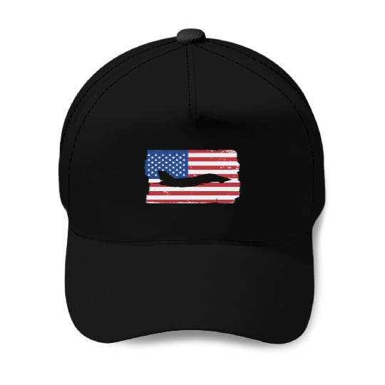 F-14 Tomcat Fighter Jet American Flag F14 Tomcat Baseball Caps
